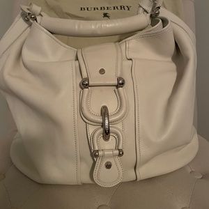 BURBERRY Large Cream Shoulder Tote